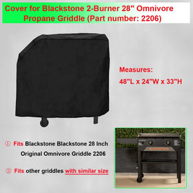 DONSIQIZZ waterproof outer fabric shields the 28 inch griddle from moisture.