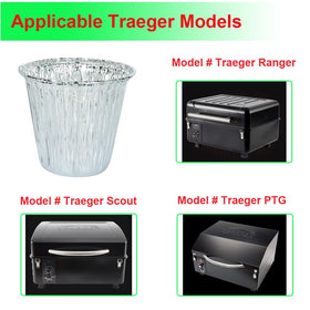 DONSIQIZZ mini grease bucket liner for PTG Grills contains oil and debris during use