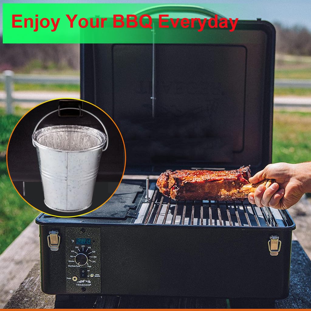 DONSIQIZZ oil-resistant aluminum liner prevents leaks while grilling