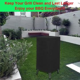 DONSIQIZZ cover on vertical smoker fits PBV3G1 and similar models neatly.