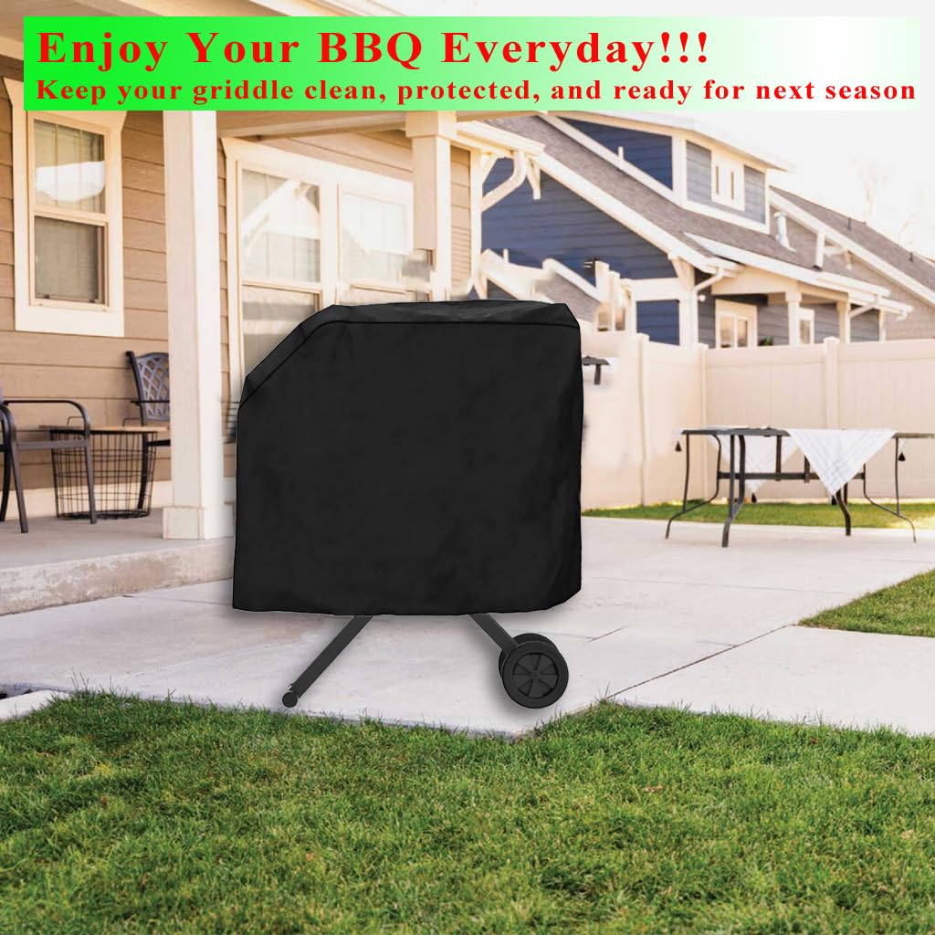 DONSIQIZZ weatherproof outdoor griddle cover protects grill setup