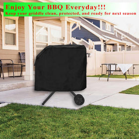 DONSIQIZZ weatherproof outdoor griddle cover protects grill setup