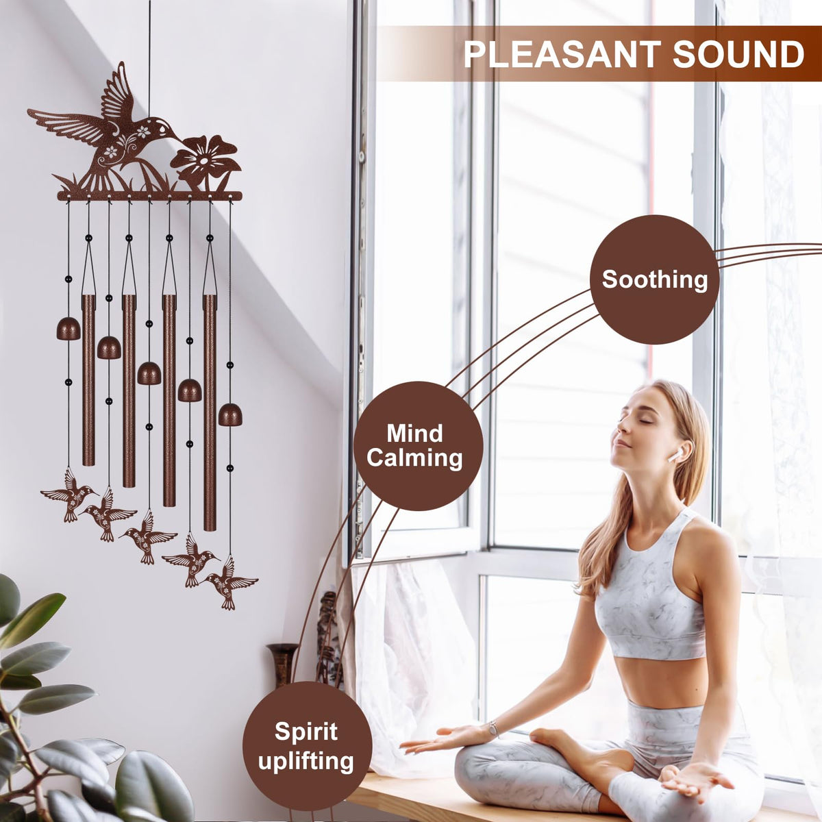 Doogarden hummingbird wind chimes garden breeze offer calming tones during evening strolls.