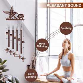 Doogarden hummingbird wind chimes garden breeze offer calming tones during evening strolls.
