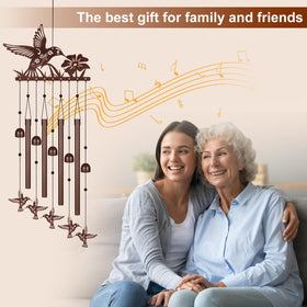 Doogarden hummingbird wind chimes patio capture gentle notes on a sunlit terrace.