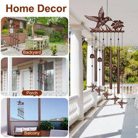 Doogarden hummingbird wind chimes treescape accent adds natural music to your landscape.