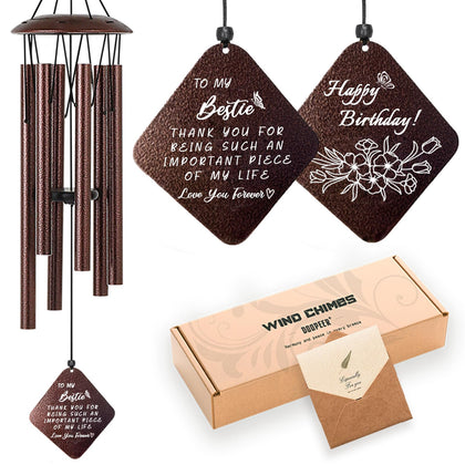 Doopeer wind chime in bronze finish, 32 inches, perfect Bestie gift and decorative soundscape.