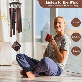 Doopeer wind chime pendant features blessing text for a meaningful gift