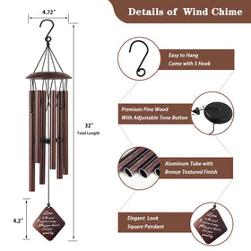 Doopeer weather-resistant wind chime withstands outdoor use