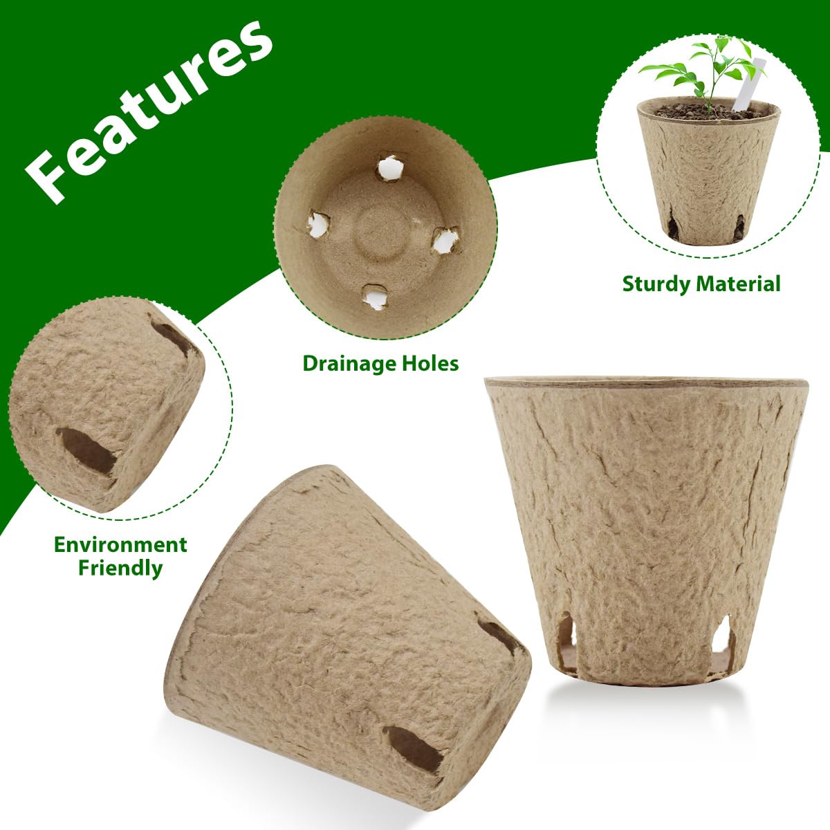 DOOPP eco-friendly pulp material used in seed starter pots.