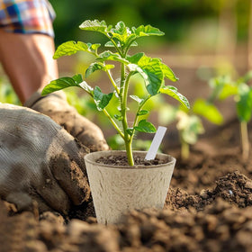 DOOPP seedling pots designed for herbs and vegetables like cherry tomatoes.