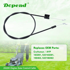Dopend 53-1-2 inch cable length, supports smooth throttle control.