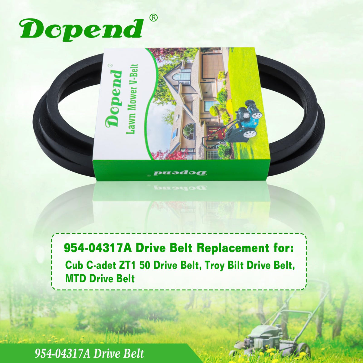 Dopend 954-04317A drive belt packaging for quick replacement