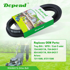 Dopend 954-04317A drive belt for ZT1 50 compatibility on Cub Cadet