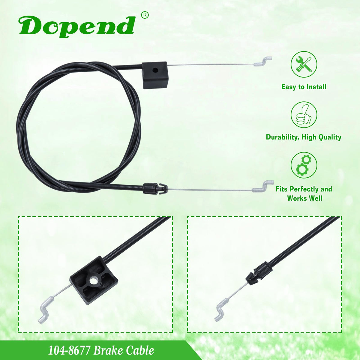 Dopend brake cable compatibility with multiple Toro models and Stens Rotary parts