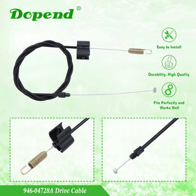 Dopend drive cable for self-propelled mowers ensuring reliable drive action