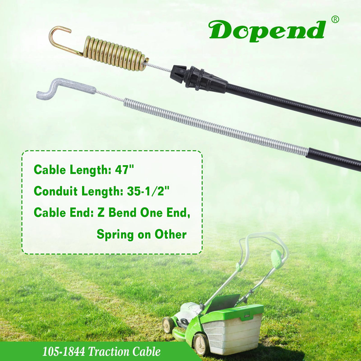 Dopend drive cable conduit length 35-1/2 focus for Toro mowers ensures smooth operation.