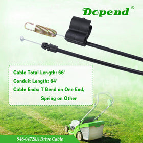 Dopend conduit-length 64 inches cable routing for walk-behind mowers