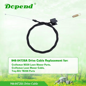 Dopend drive cable showing spring end for smooth engagement