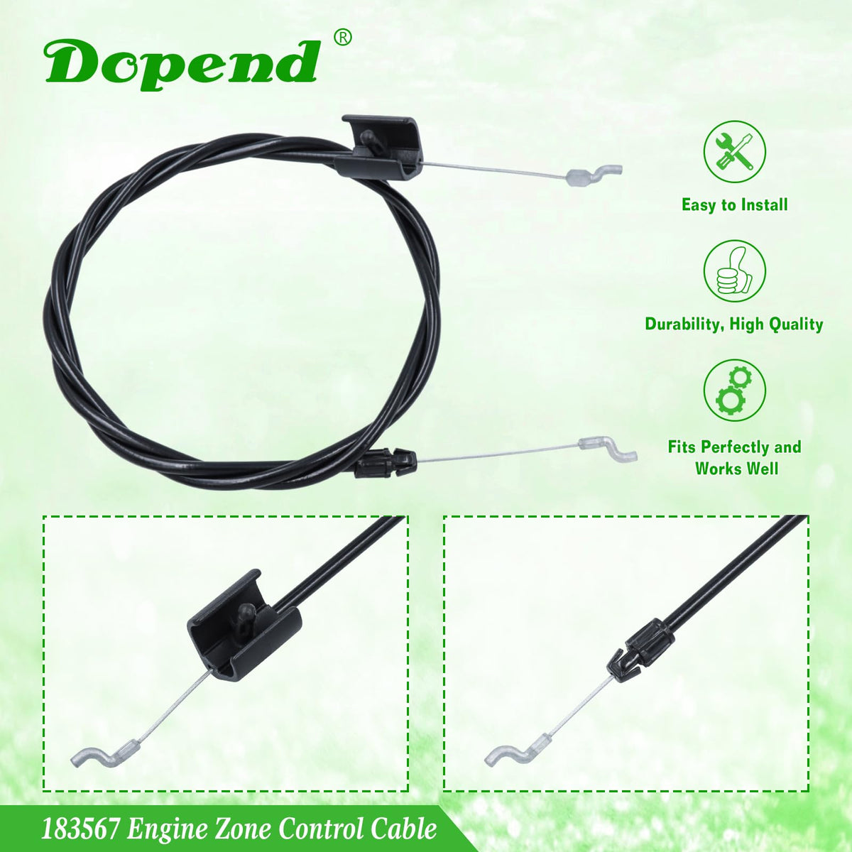 Dopend packaged engine zone cable with Z-bend ends ready for installation.