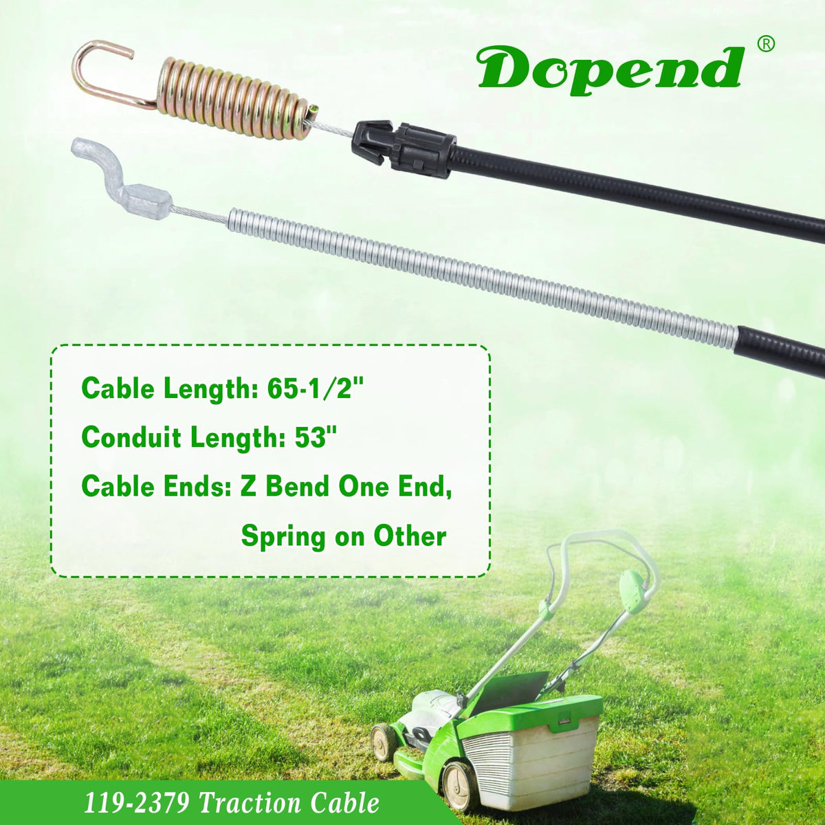 Dopend Toro Recycler 22-inch drive cable compatibility with Stens 290-945