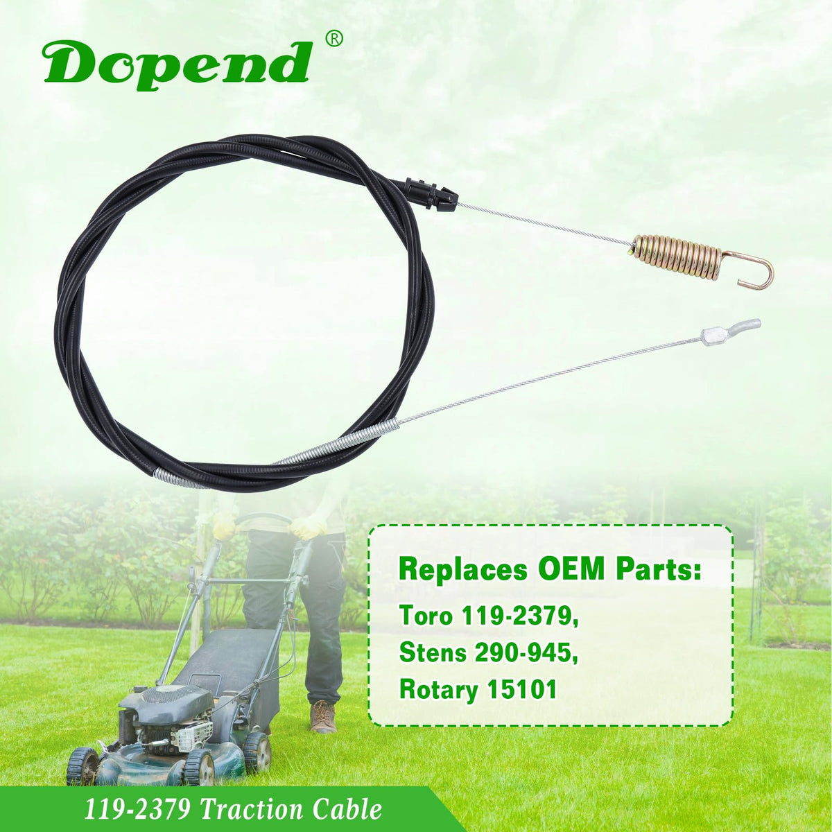 Dopend Toro self-propelled drive cable replacement fits Recycler models