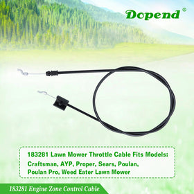 Dopend Z-bend ends, quick-fit connection for compatible mower cables.