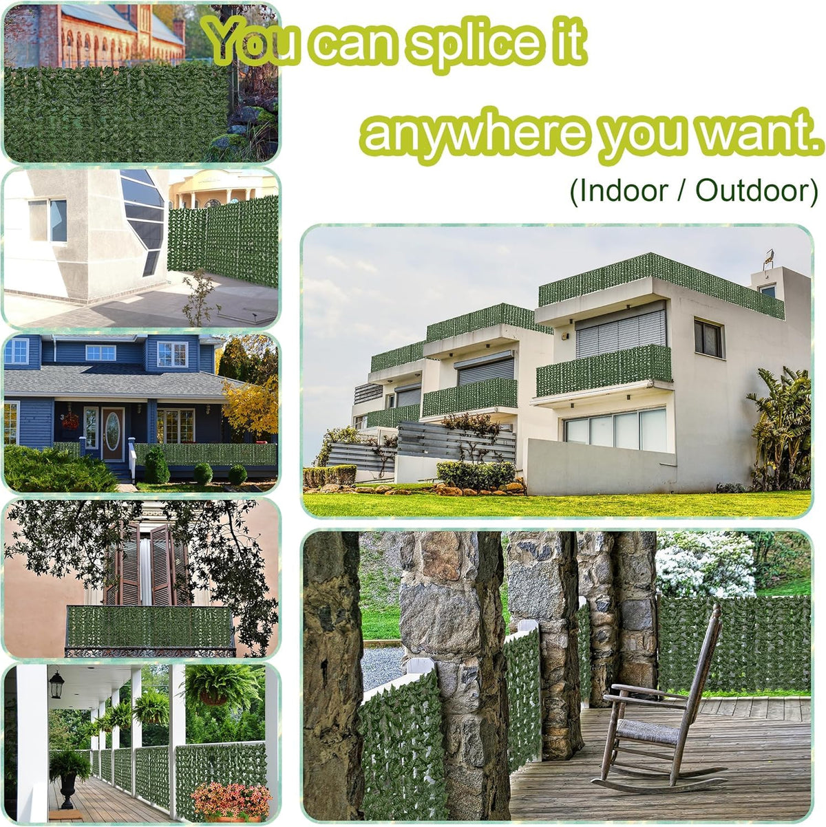 DOPGIB interlocking connectors enable easy assembly of ivy panels.