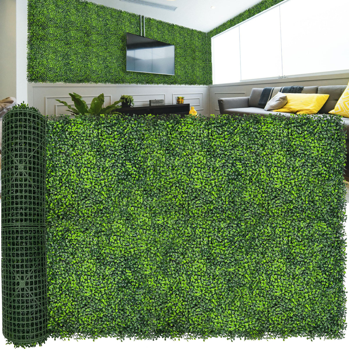 DOPGIB artificial ivy privacy fence screen provides lush patio coverage