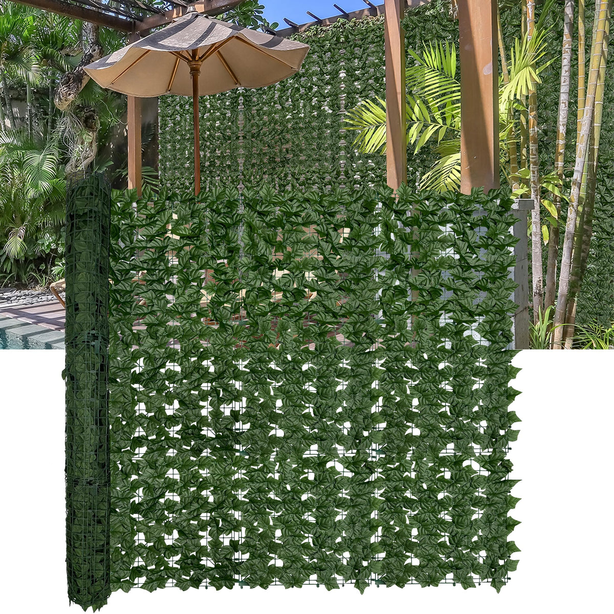 DOPGIB artificial ivy privacy screen 60x140 inches for private outdoor spaces