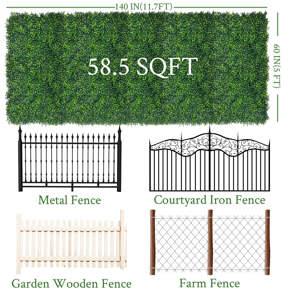 DOPGIB boxwood hedge wall roll showing dense 3D texture for interiors.