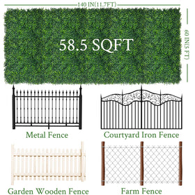 DOPGIB boxwood hedge wall roll showing dense 3D texture for interiors.