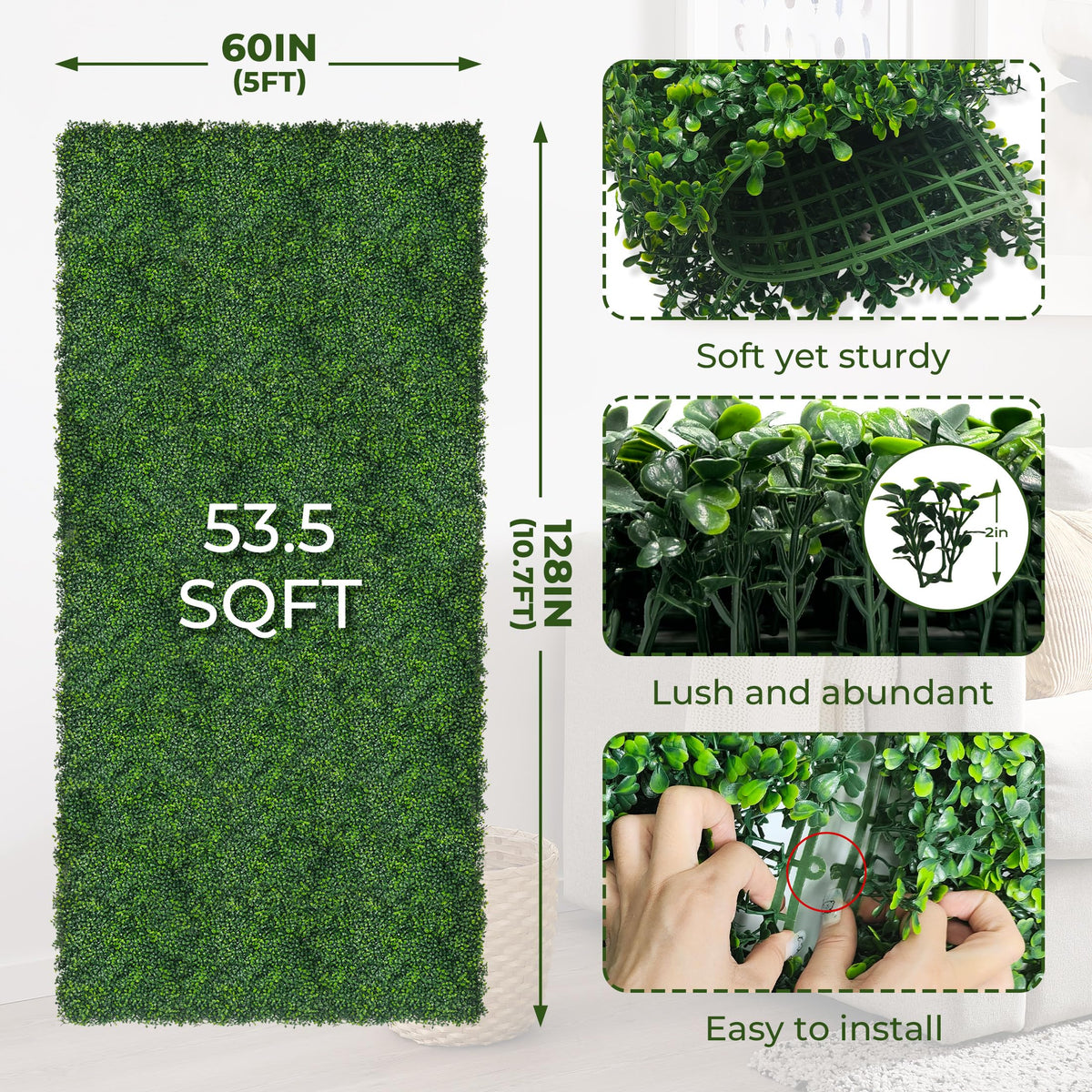 DOPGIB boxwood roll on a fence provides easy outdoor privacy upgrade