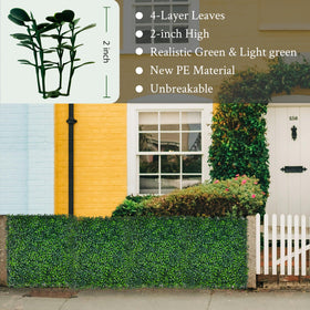 DOPGIB boxwood wall panel 10x10 creates 3D texture on outdoor walls.