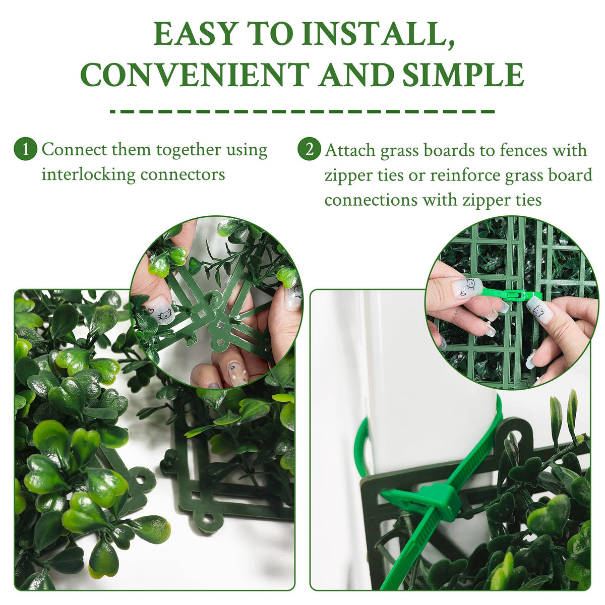 DOPGIB faux greenery leaf panel adds instant greenery to indoor or outdoor spaces.
