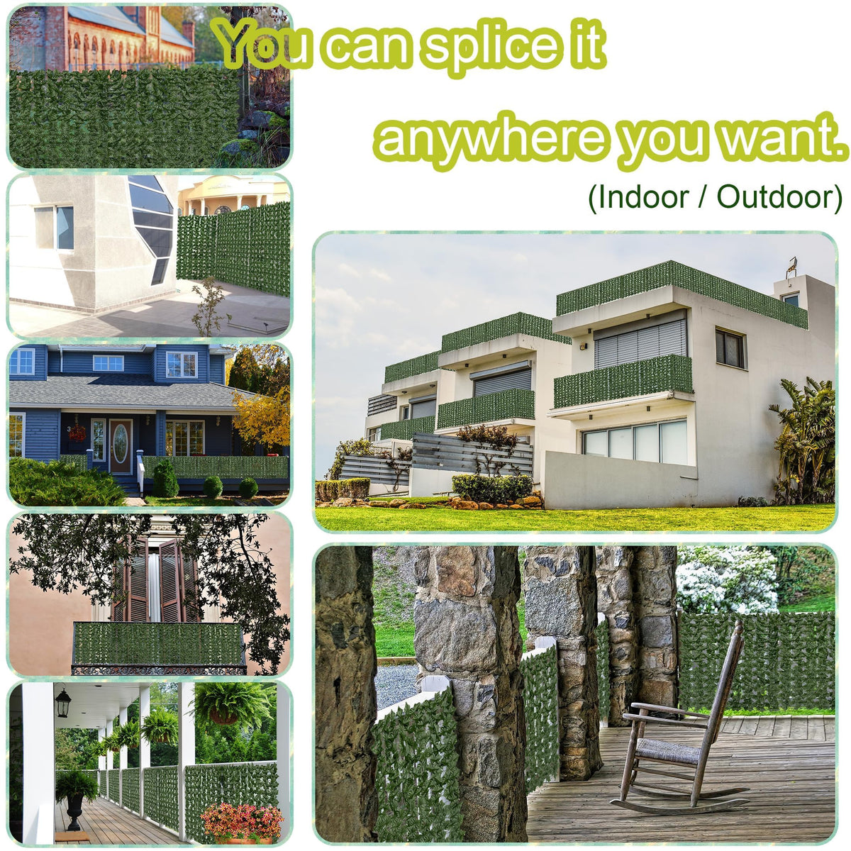 DOPGIB weather-resistant artificial ivy leaves stay vibrant with minimal maintenance