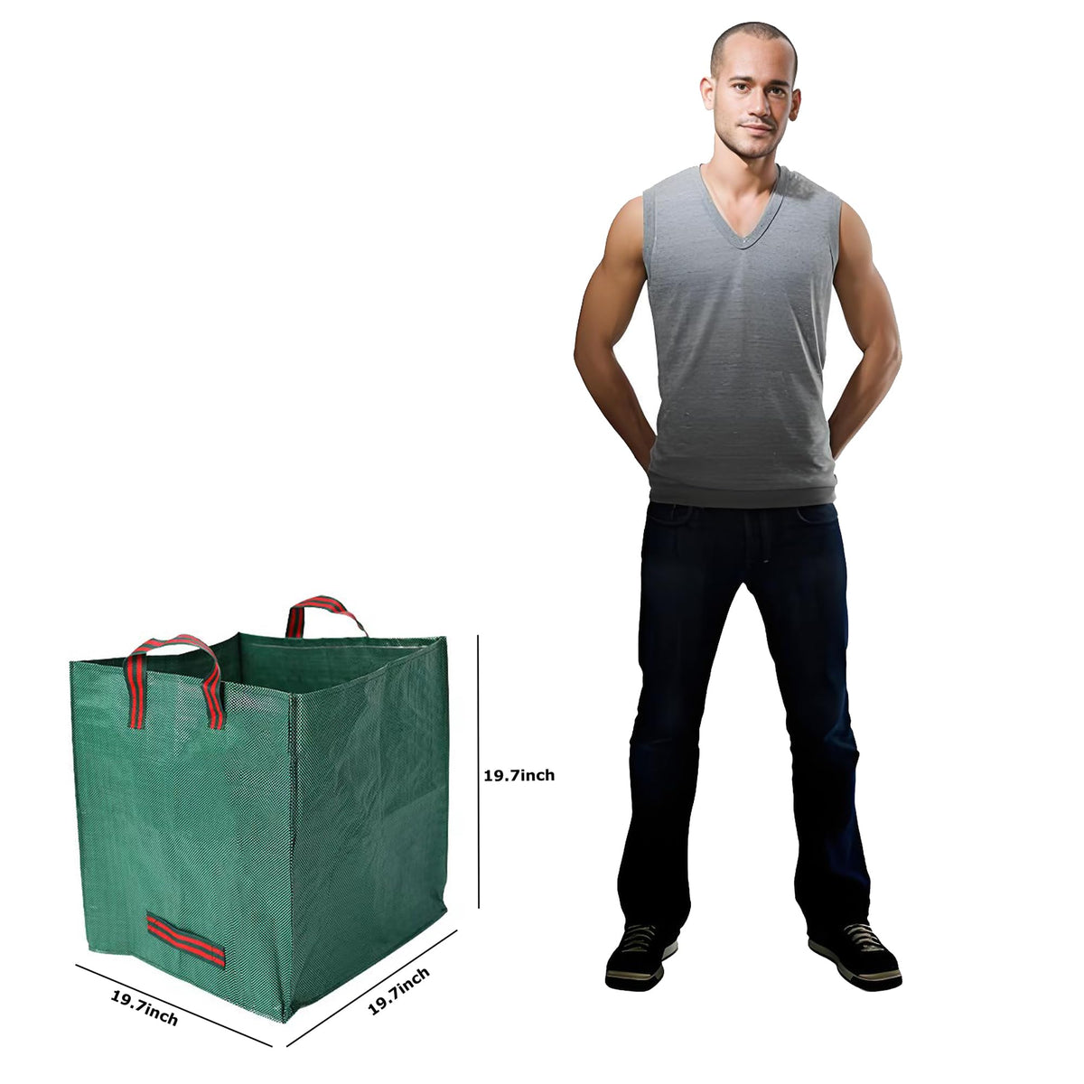 DOPKUSS 125L self-standing bag folded flat for compact storage
