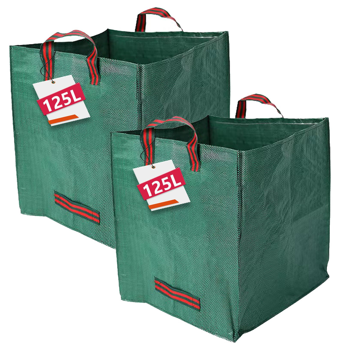 DOPKUSS reusable garden bags open showing 125L capacity for leaves