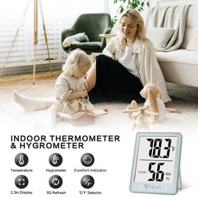 DOQAUS hygrometer with 5-second refresh for real-time room data