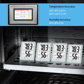DOQAUS hygrometer with large digits readable from across a room