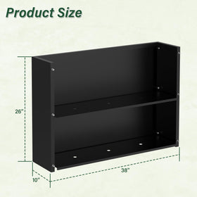 DorBuphan metal tall planter, side view for corner balcony displays