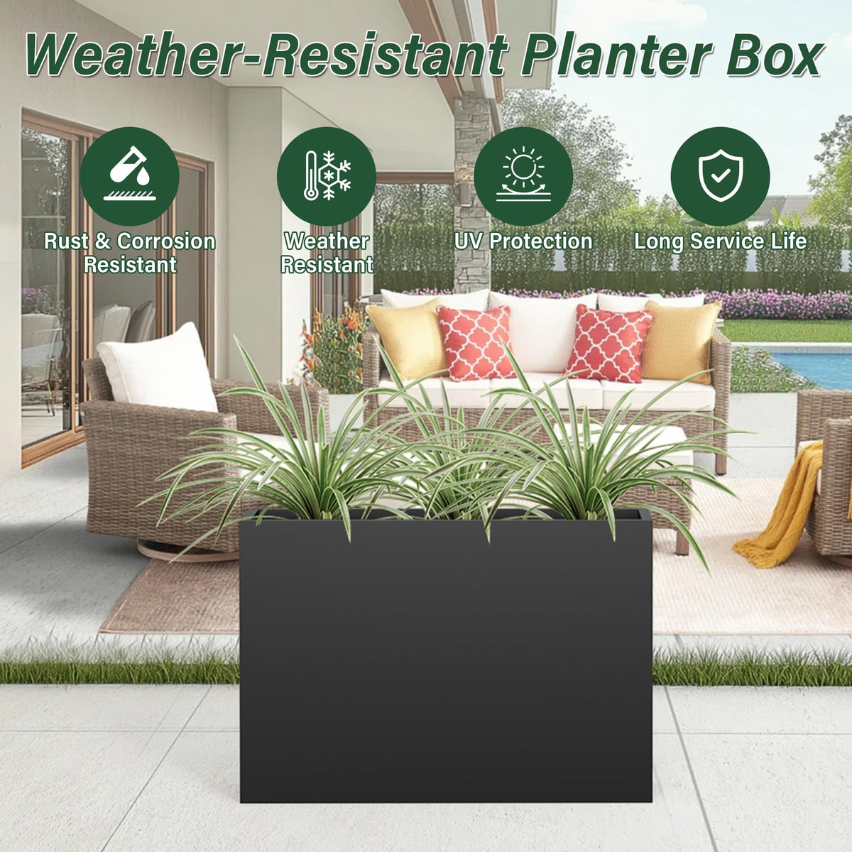 DorBuphan planter shelf detail showing adjustable middle shelf