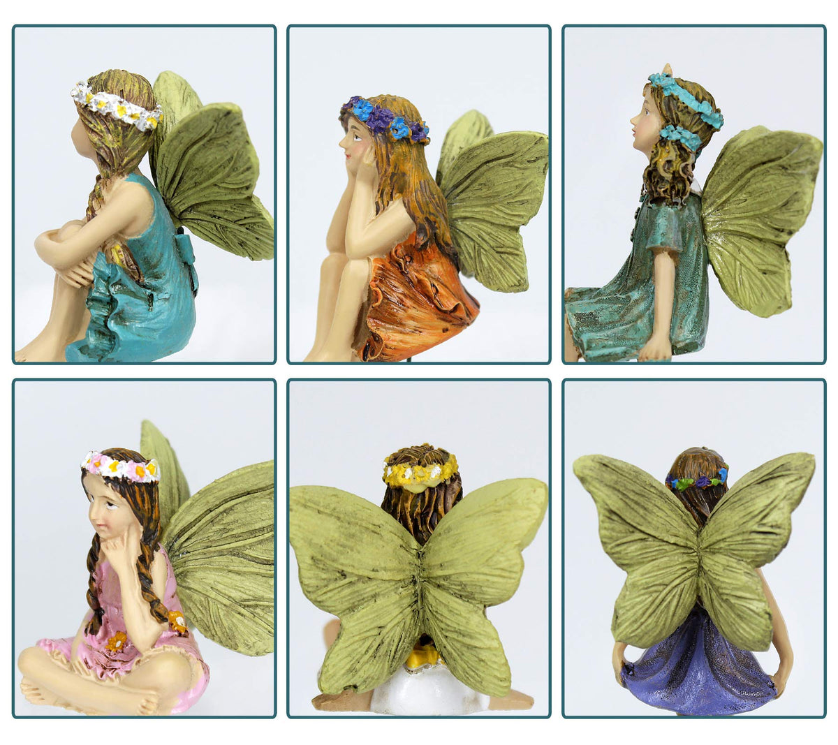 Dorlotou tree-tale figurine creates a whimsical focal point in garden.