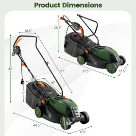 DORTALA corded electric mower runs cleanly with no fuel emissions.