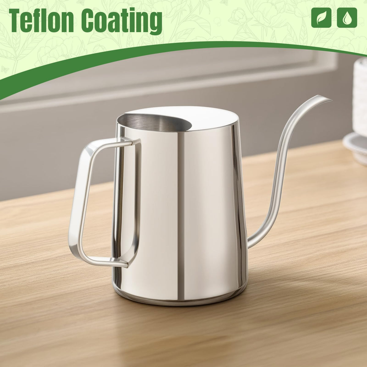 Doseno long spout enables root-zone watering