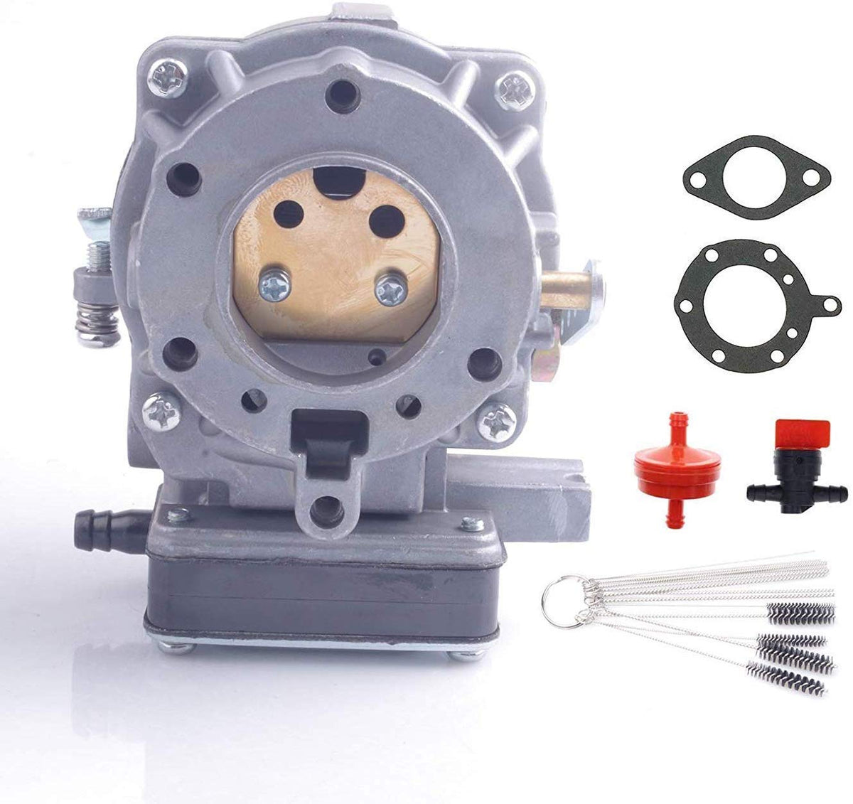 Dosens carburetor packaging includes gaskets and tool kit for quick installation.