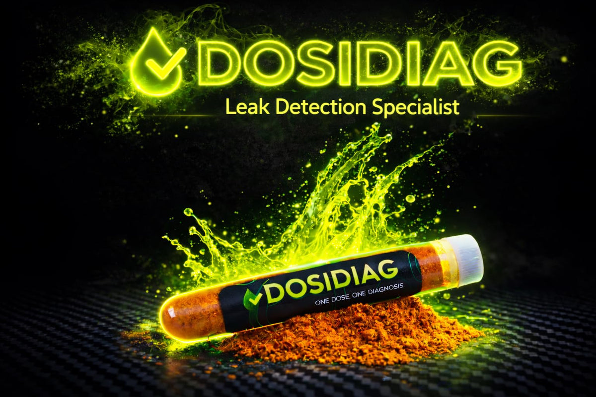 DOSIDIAG Biodegradable dye option for eco-conscious leak testing and safe disposal.