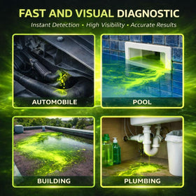 DOSIDIAG Fluorescein under UV light reveals leaks quickly for easier inspection.