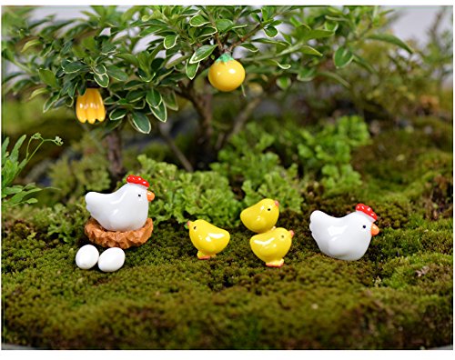 DoTebpa miniature chicken coop accents complete a cute scene.