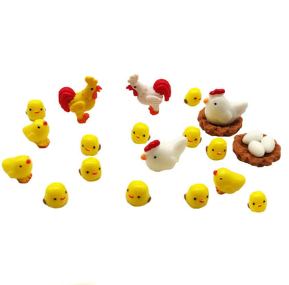 DoTebpa miniature chickens collection enhances tiny fairy garden scenes.